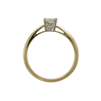 18ct Gold & Diamond Set Solitaire Ring