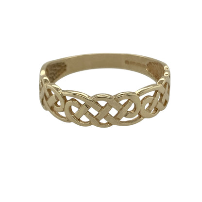 9ct Gold Open Celtic Knot Band Ring