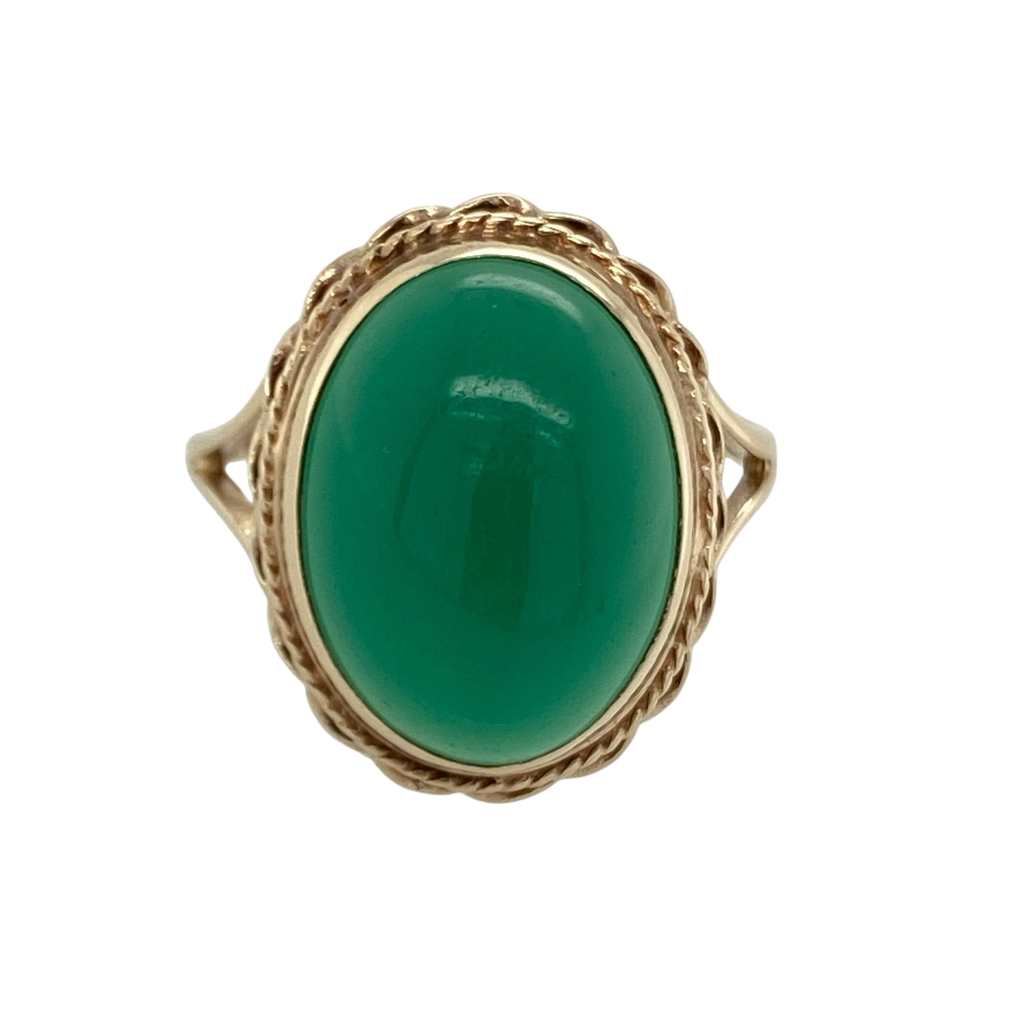 9ct Gold & Green Stone Set Ring