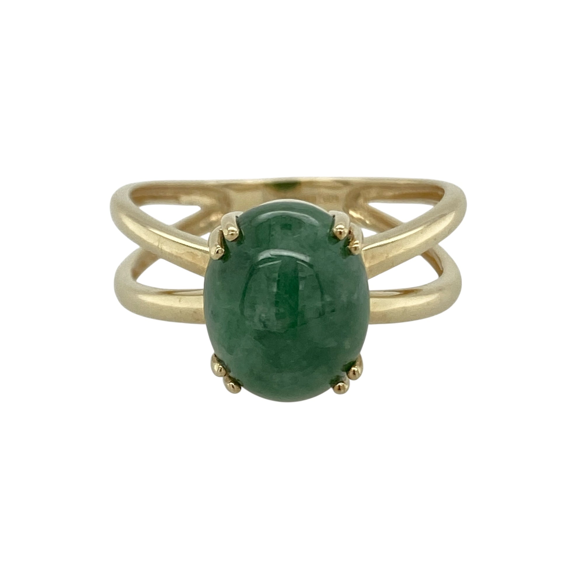 9ct Gold & Green Stone Set Ring