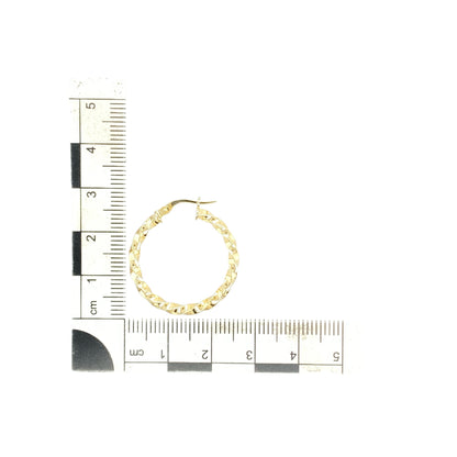 9ct Gold Twisted Hoop Creole Earrings