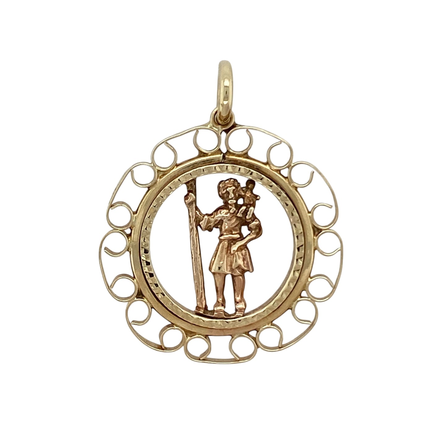9ct Gold St Christopher Pendant