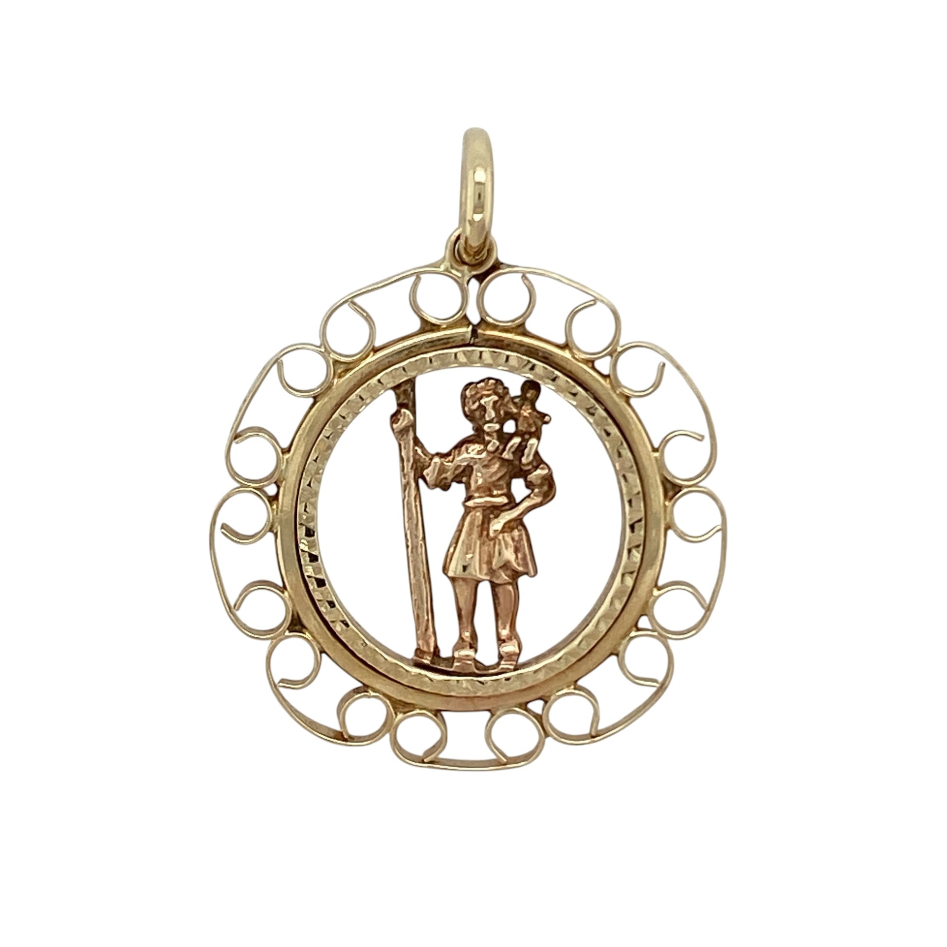 9ct Gold St Christopher Pendant