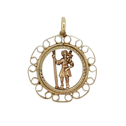 9ct Gold St Christopher Pendant
