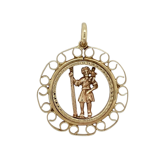9ct Gold St Christopher Pendant