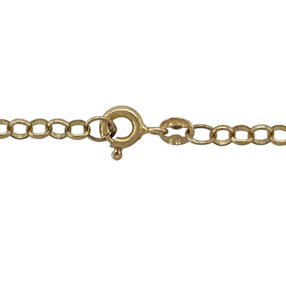 Bring classic style and versatile length to your collection with this pre-owned 9ct yellow gold belcher chain, featuring a timeless link design and elegant drape—perfect for layering or wearing as a standalone piece.

Design: The chain features a traditional belcher link pattern with a 3mm width, offering rounded, uniform links that create a smooth and balanced appearance along the neckline.