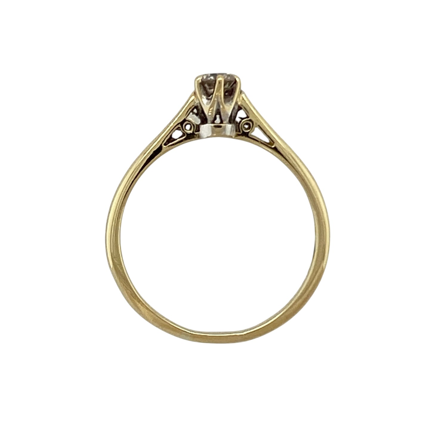 18ct Gold & Diamond Set Solitaire Ring