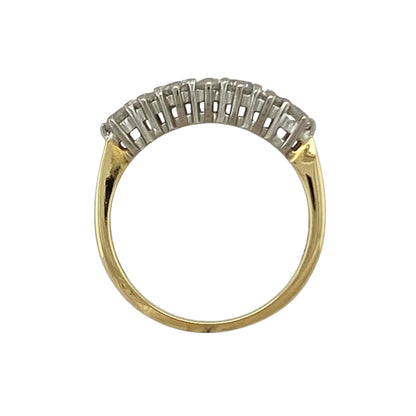 18ct Gold & Diamond Set Seven Stone Band Ring