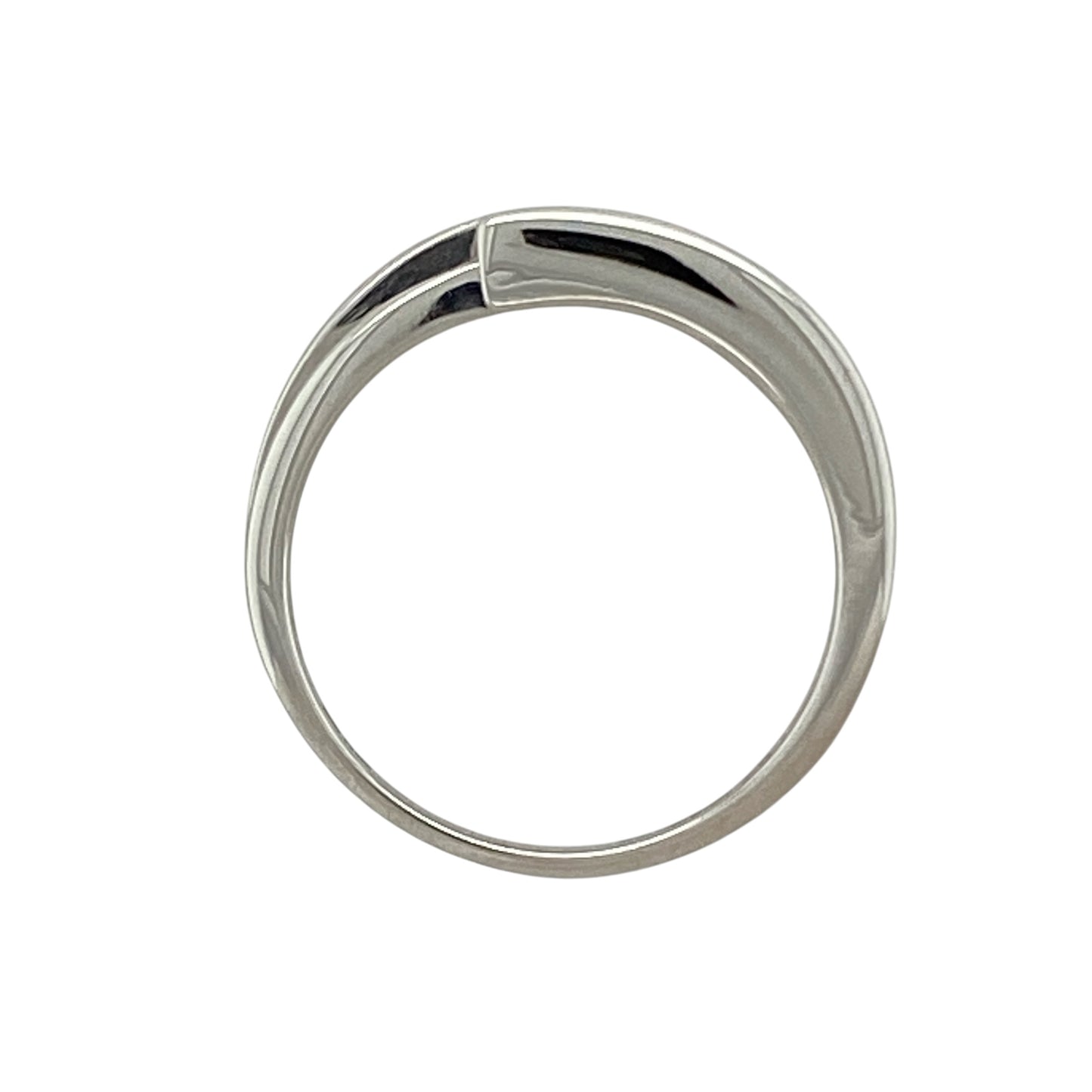 18ct White Gold & Diamond Set Wrap Over Band Ring