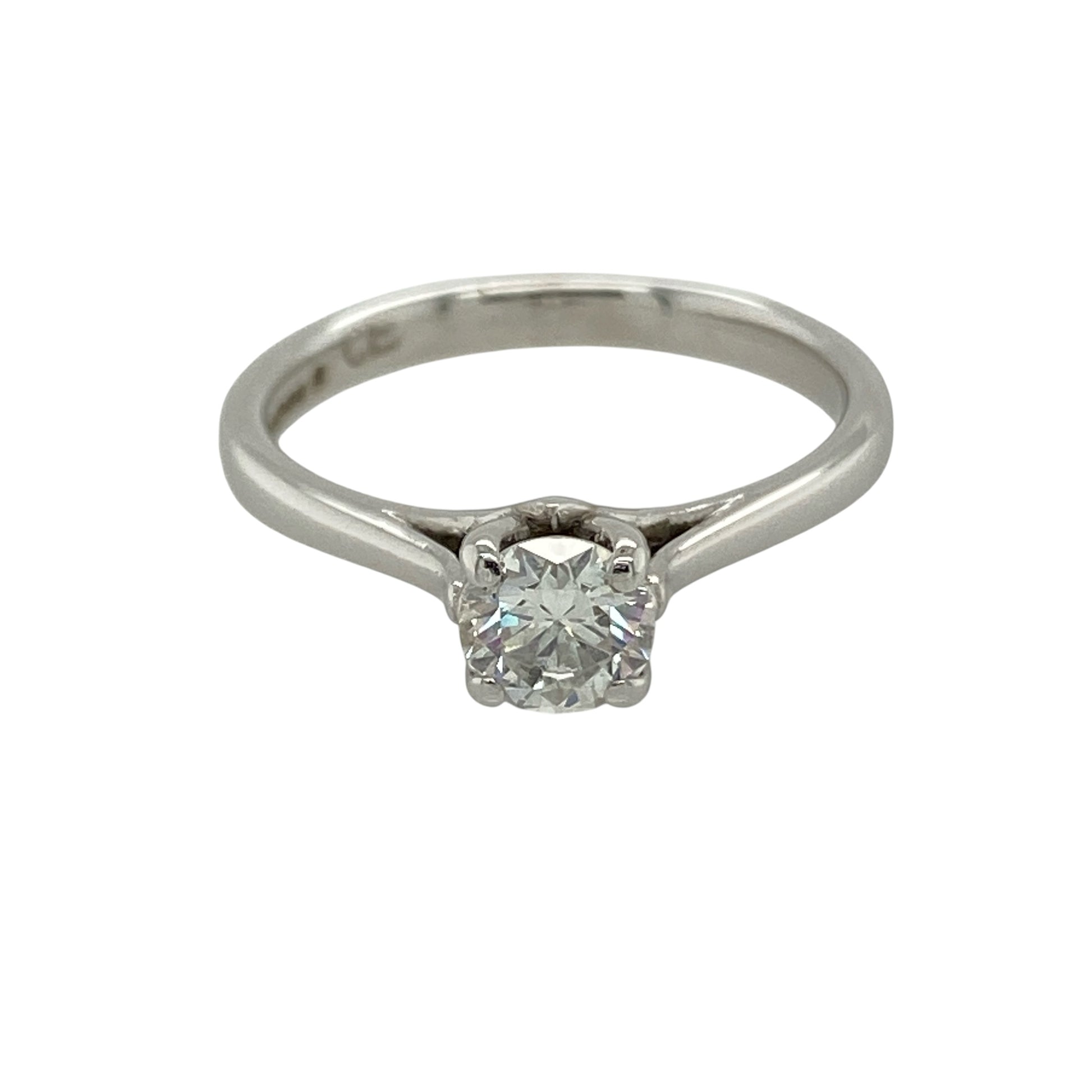9ct White Gold & Diamond Set Solitaire Ring