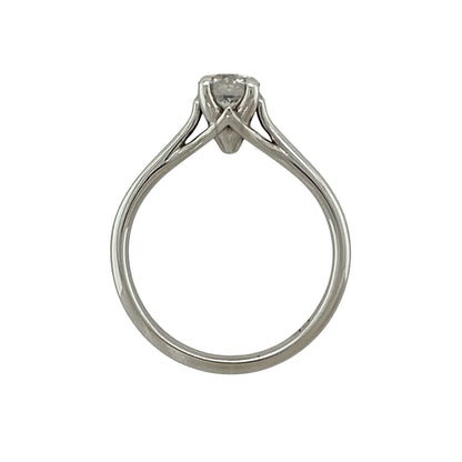 9ct White Gold & Diamond Set Solitaire Ring