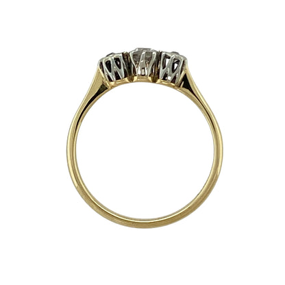 18ct Gold & Diamond Set Trilogy Ring