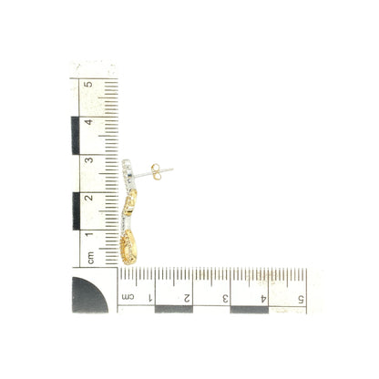 9ct Gold & Diamond Set Oval Link Drop Earrings