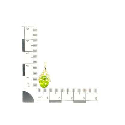 9ct Gold Diamond & Peridot Set Pendant