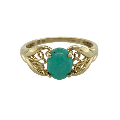 9ct Gold & Turquoise Ring