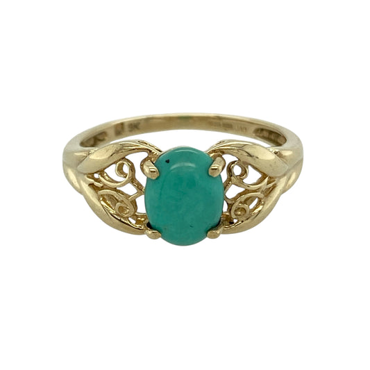 9ct Gold & Turquoise Ring