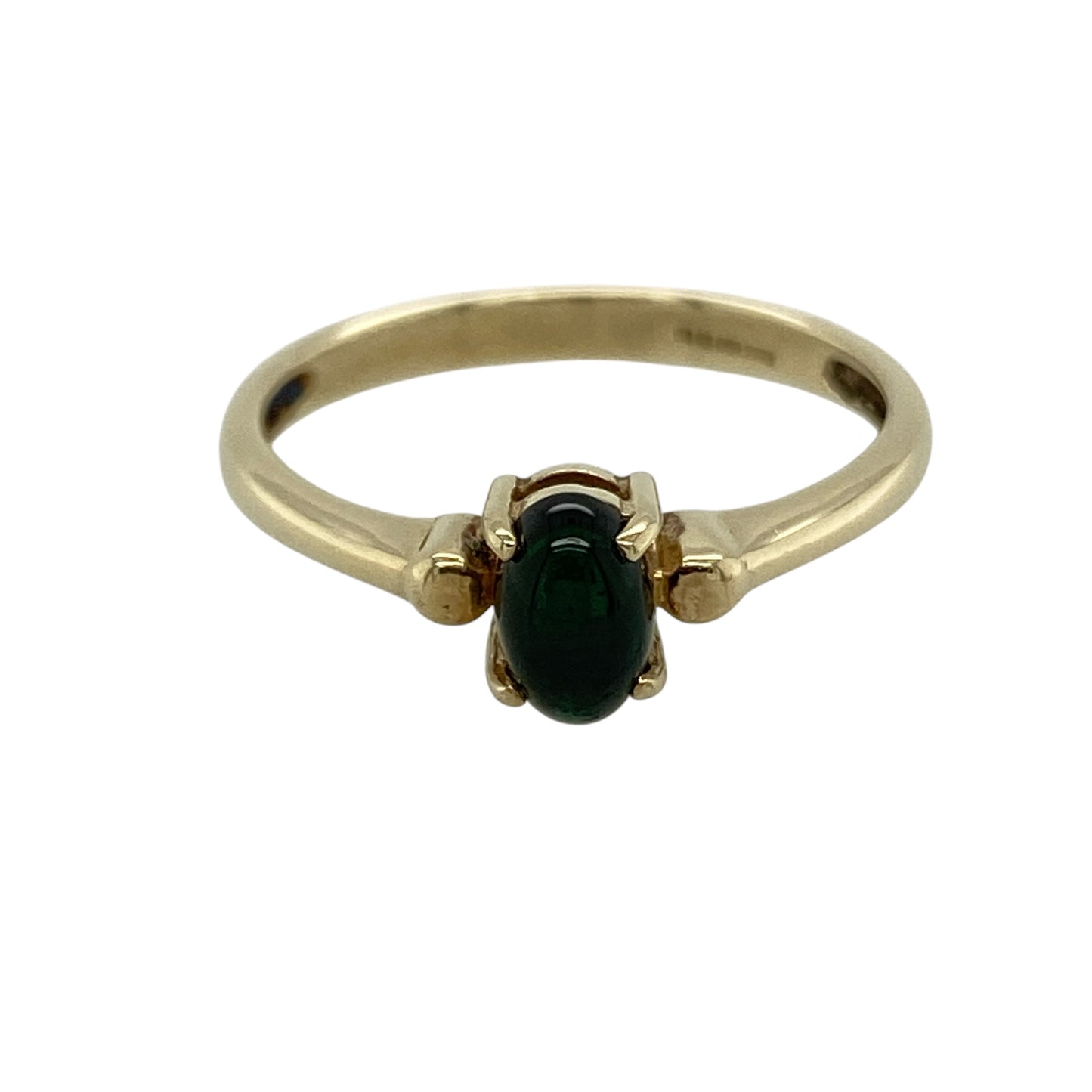 9ct Gold & Green Stone Solitaire Ring