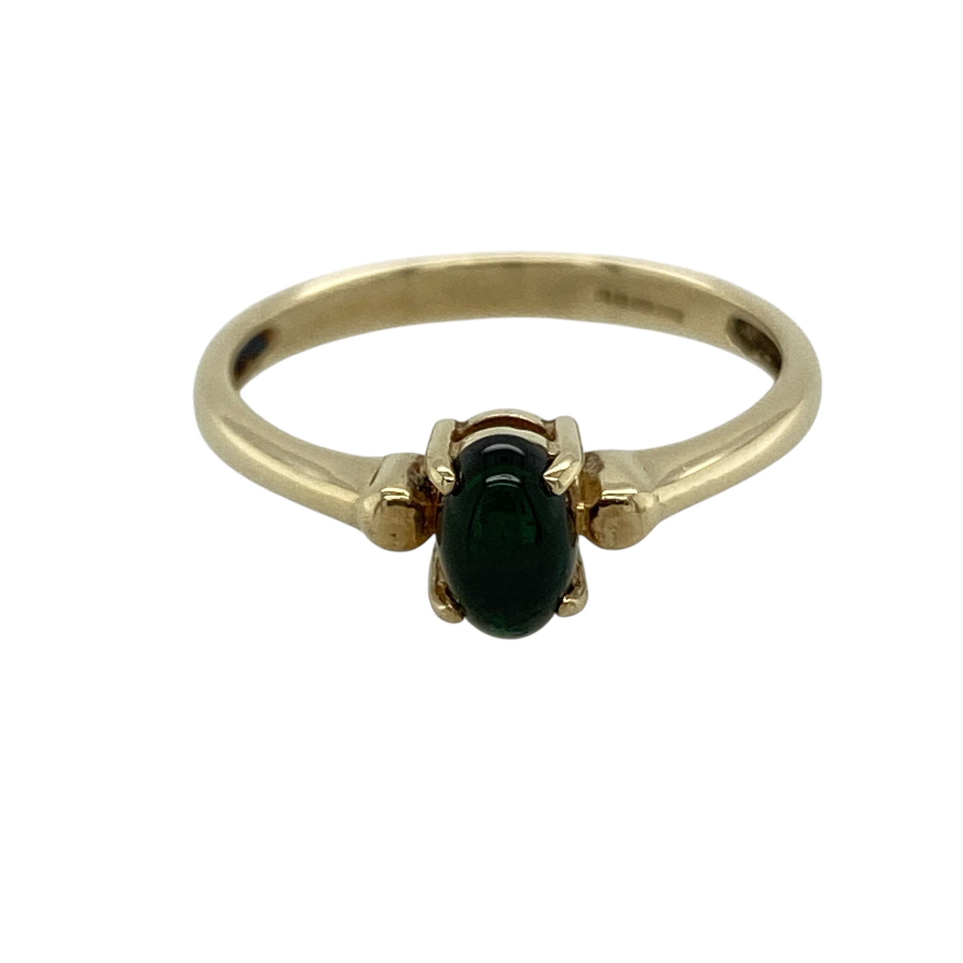 9ct Gold & Green Stone Solitaire Ring