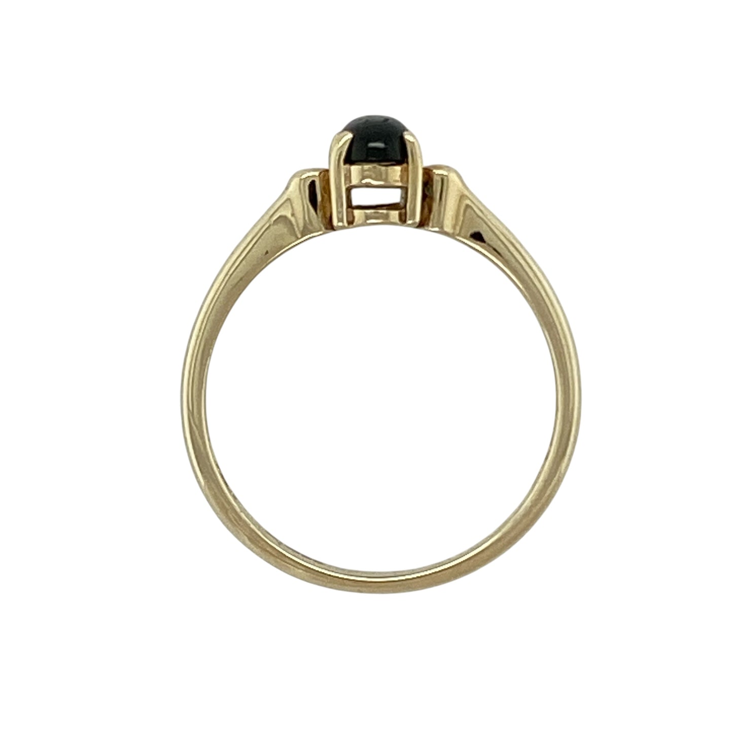 9ct Gold & Green Stone Solitaire Ring