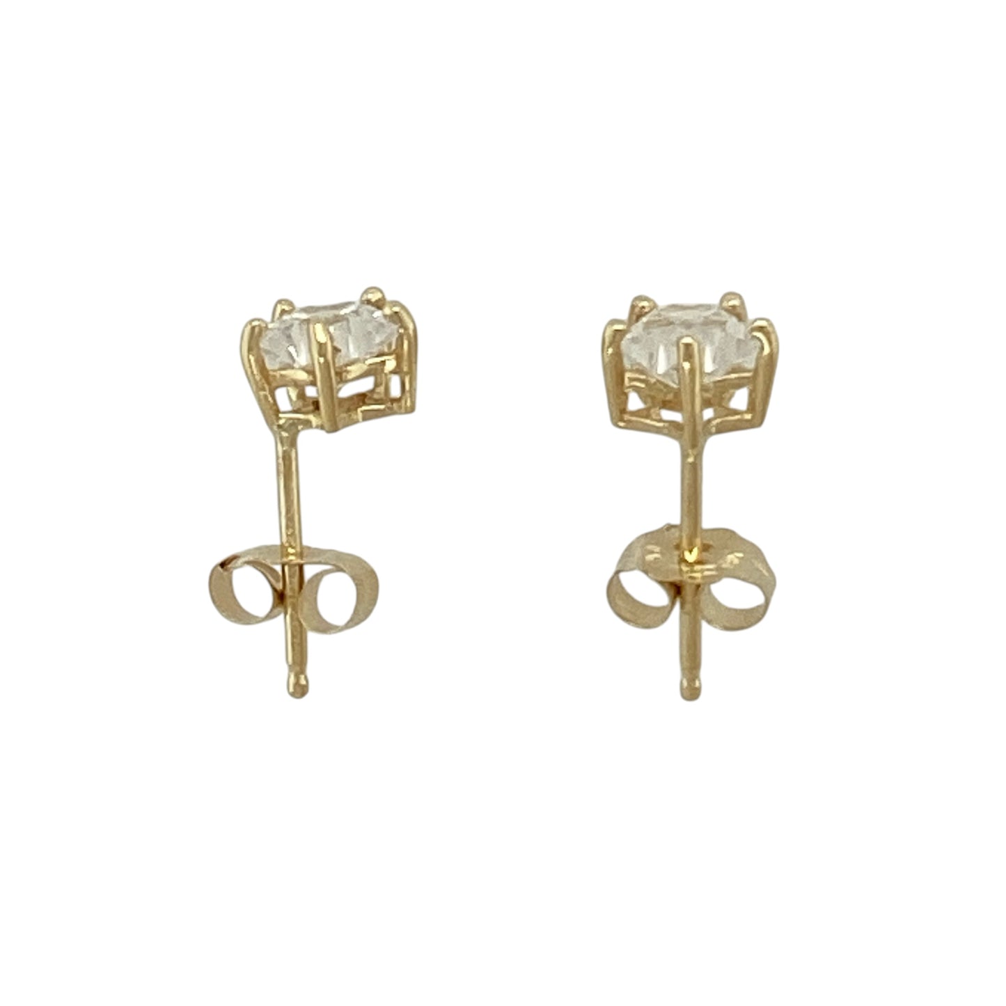 14ct Gold & Cubic Zirconia Star Stud Earrings