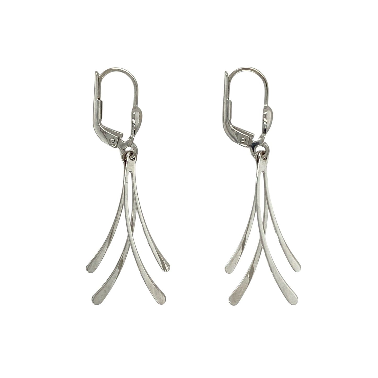 9ct White Gold Drop Earrings