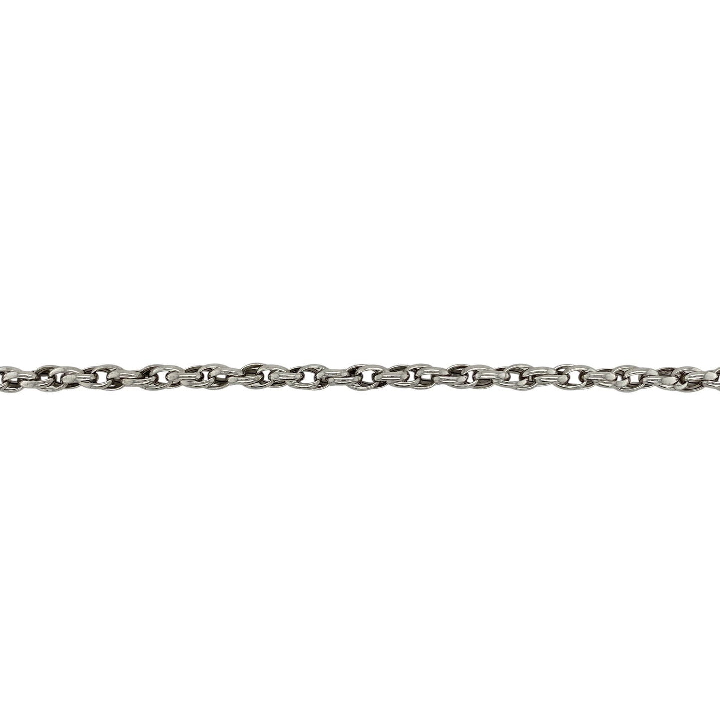 9ct White Gold 7" Prince of Wales Bracelet