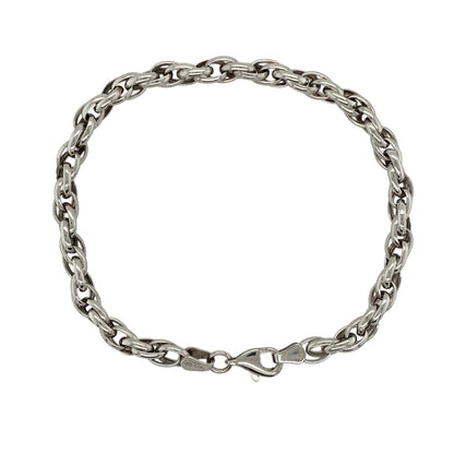 9ct White Gold 7" Prince of Wales Bracelet