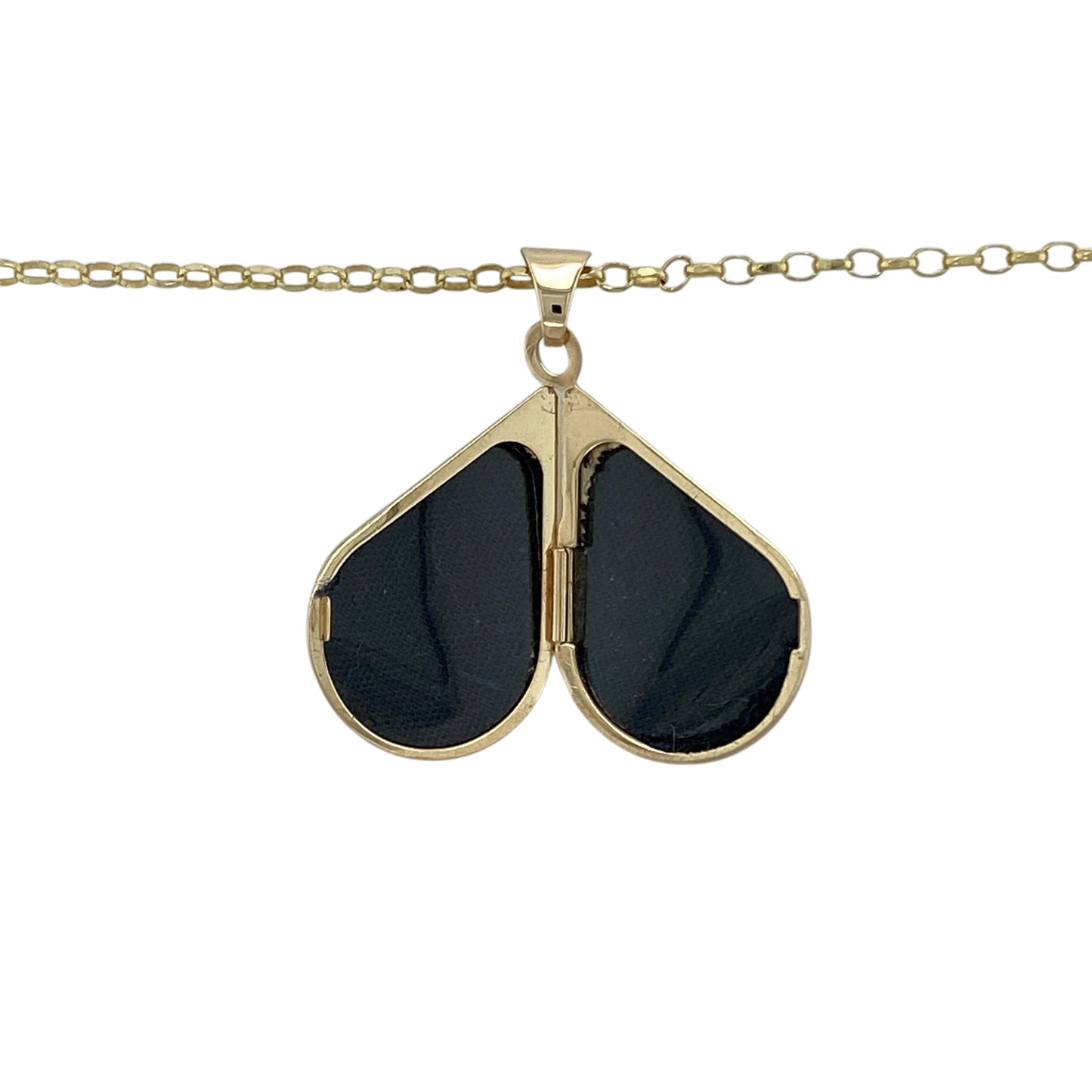 9ct Gold Celtic Patterned Teardrop Locket 18" Necklace
