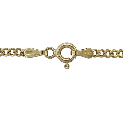 Bring classic style and everyday versatility to your collection with this pre-owned 9ct yellow gold curb chain, featuring a timeless design with a refined profile—perfect for wearing alone or pairing with a pendant.

Design: The chain features a traditional curb link pattern with a width of approximately 2mm, offering a smooth and balanced look that sits comfortably against the neckline.