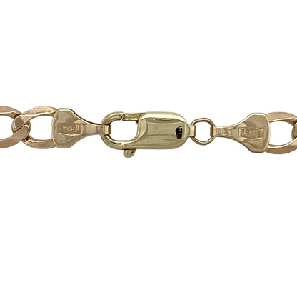 Bring bold presence and classic style to your collection with this pre-owned 9ct yellow gold curb chain, featuring a substantial weight and striking profile—perfect for everyday wear or making a statement.

Design: The chain features a traditional curb link pattern with a wide 6mm profile, offering a strong and eye-catching look with smooth, interlocking links.
Material: Made from 9-carat yellow gold, the polished finish enhances the bold links, creating a rich and timeless appearance.