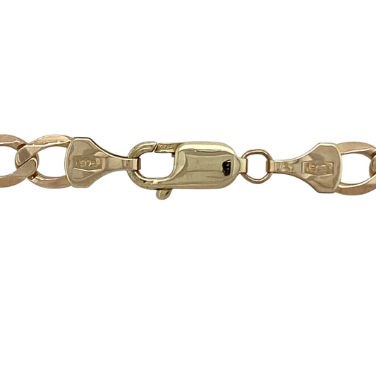 Bring bold presence and classic style to your collection with this pre-owned 9ct yellow gold curb chain, featuring a substantial weight and striking profile—perfect for everyday wear or making a statement.

Design: The chain features a traditional curb link pattern with a wide 6mm profile, offering a strong and eye-catching look with smooth, interlocking links.
Material: Made from 9-carat yellow gold, the polished finish enhances the bold links, creating a rich and timeless appearance.