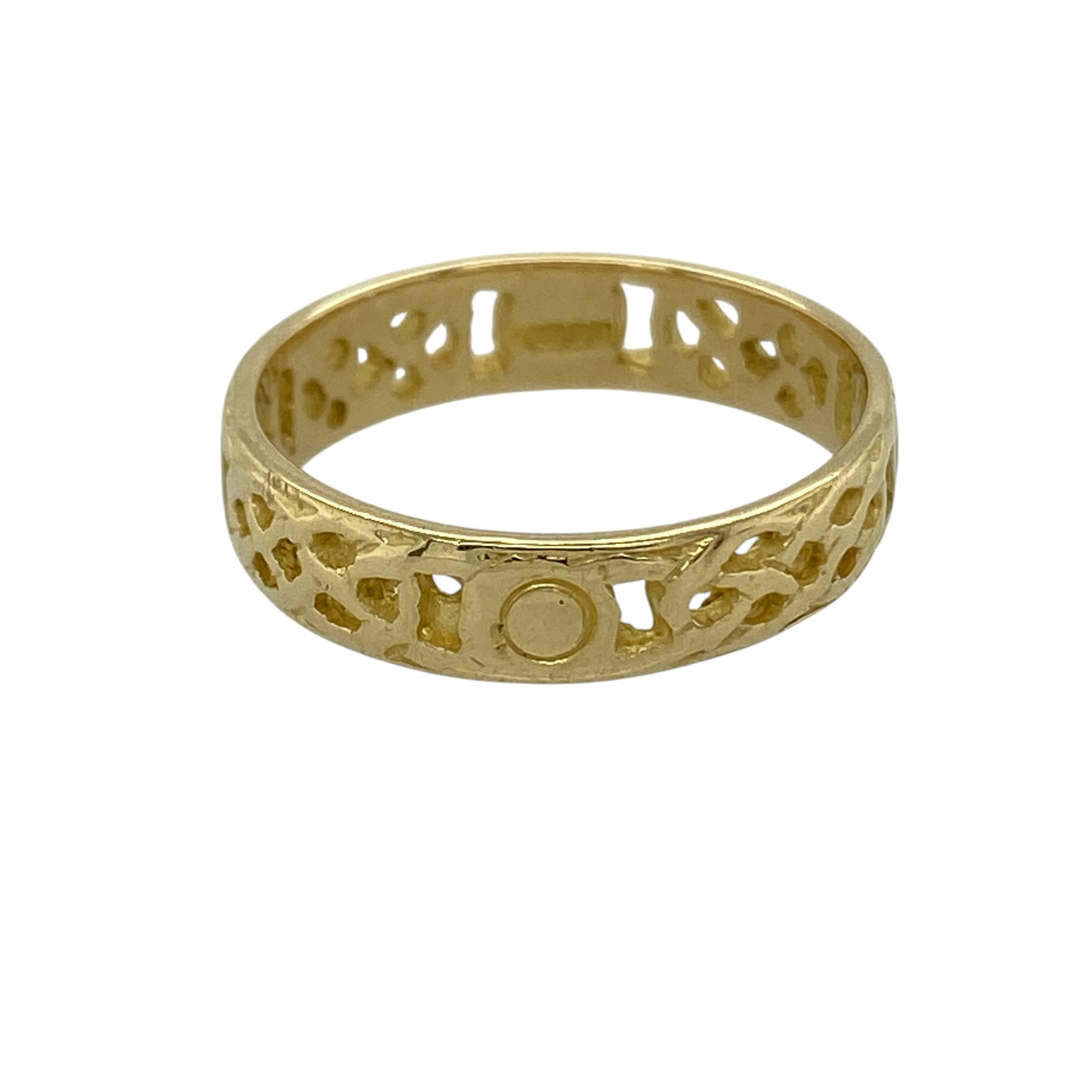 18ct Gold Open Celtic Style Band Ring