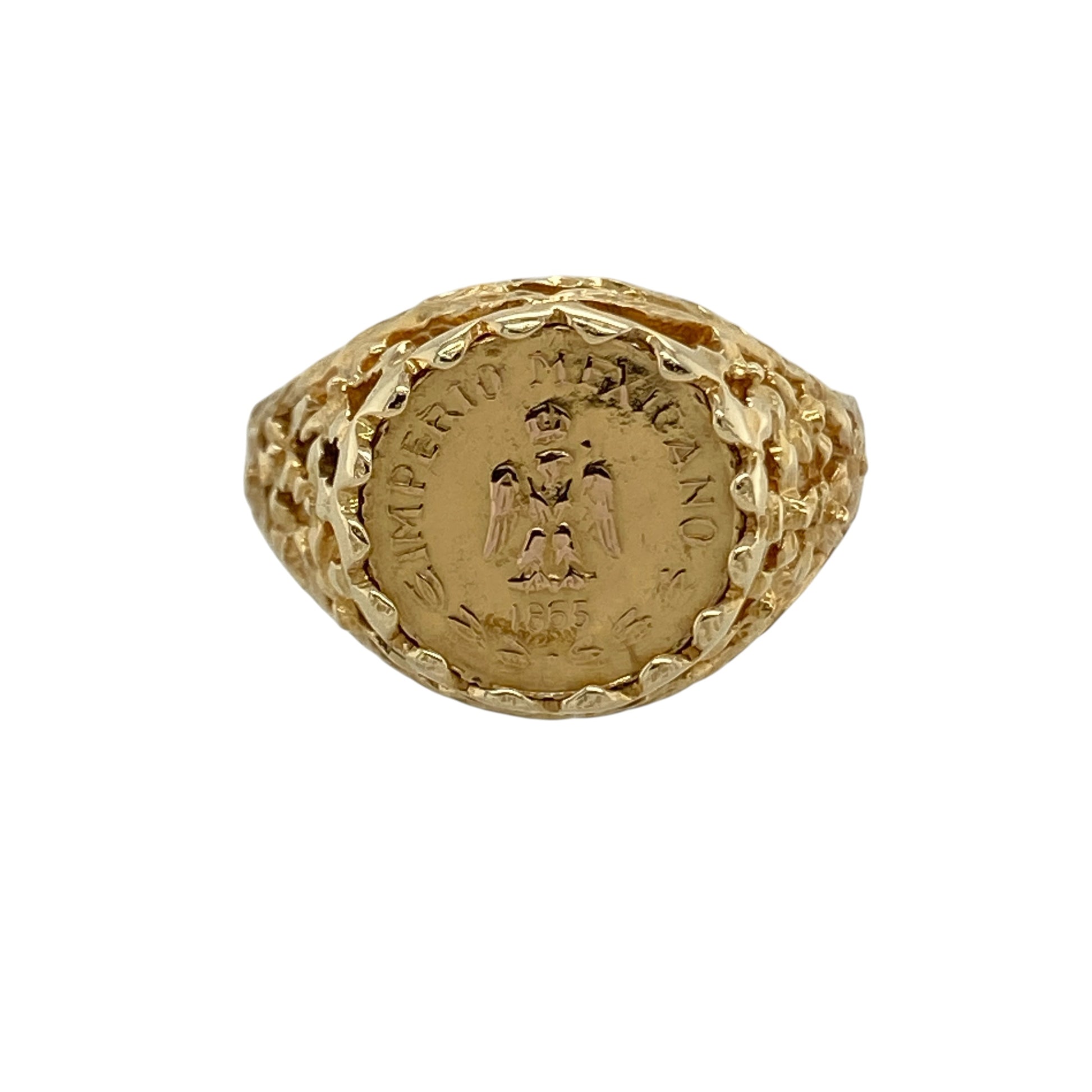9ct Gold Coin Style Ring