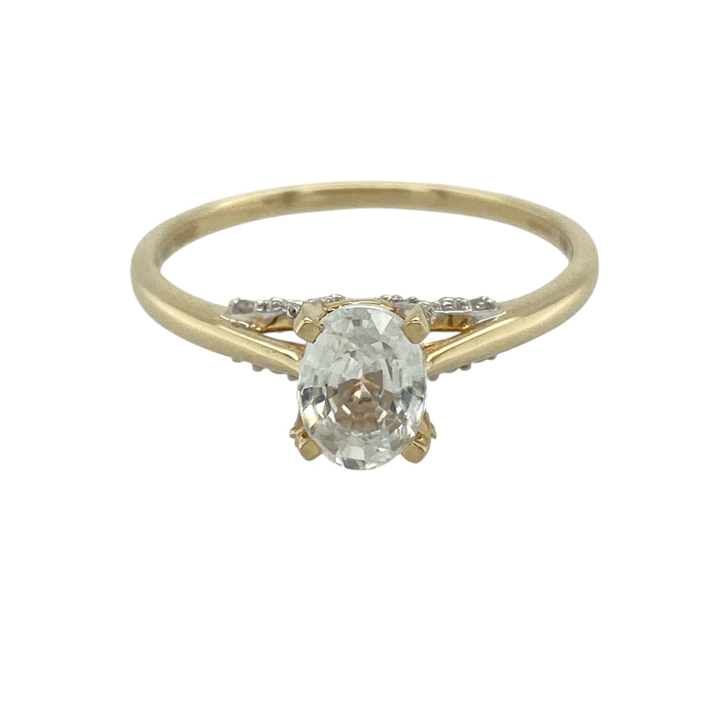 9ct Gold & Cubic Zirconia Set Solitaire Ring