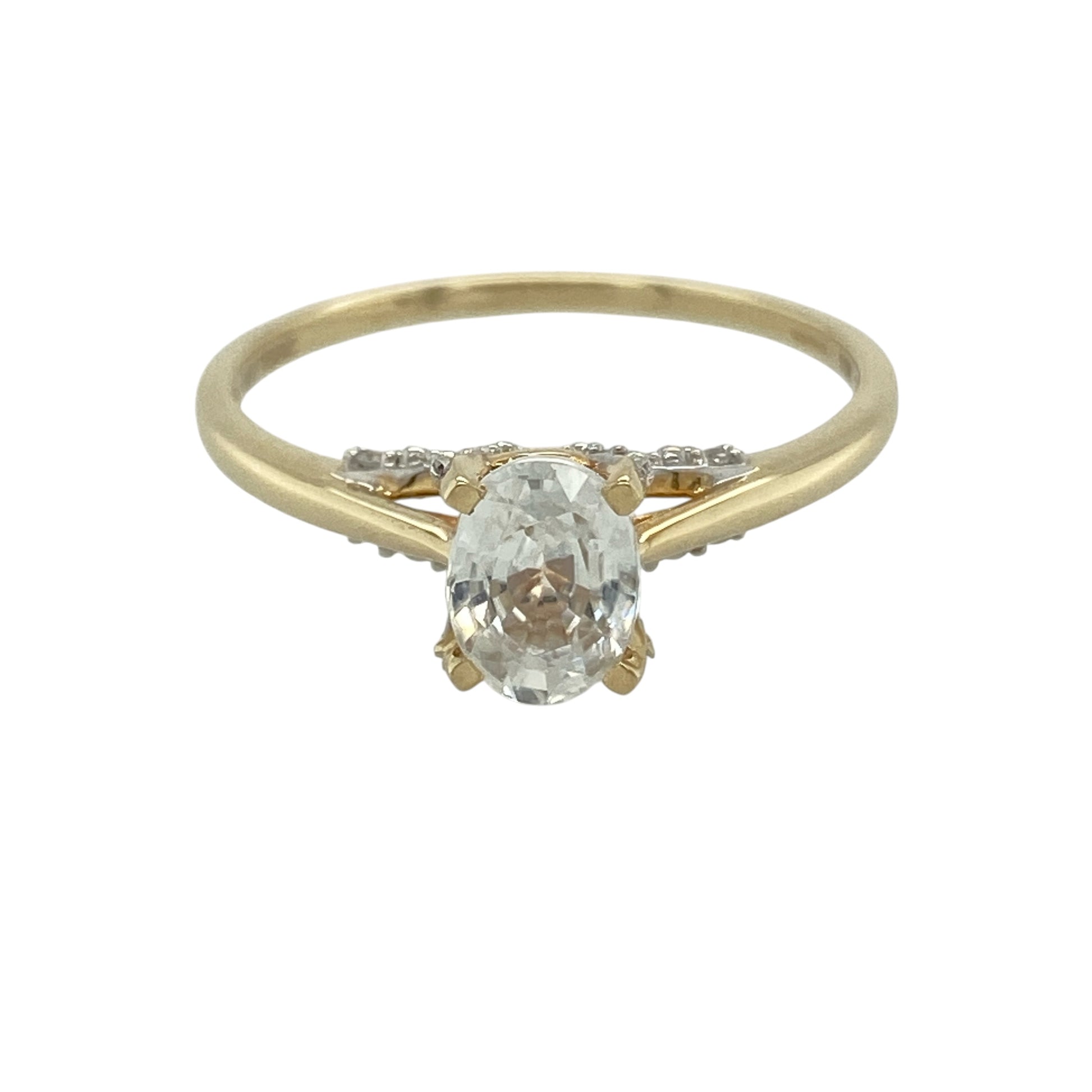 9ct Gold & Cubic Zirconia Set Solitaire Ring