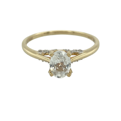 9ct Gold & Cubic Zirconia Set Solitaire Ring