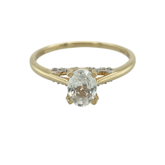 9ct Gold & Cubic Zirconia Set Solitaire Ring