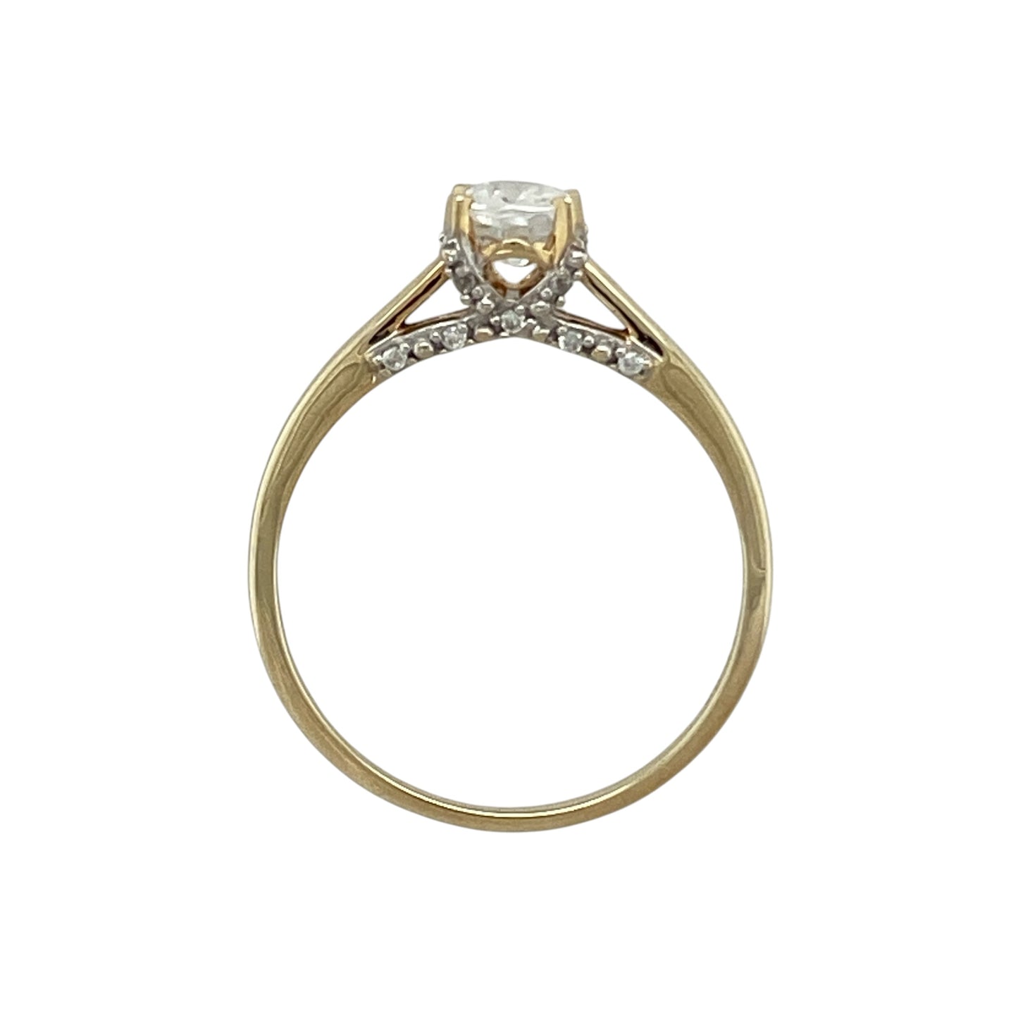 9ct Gold & Cubic Zirconia Set Solitaire Ring