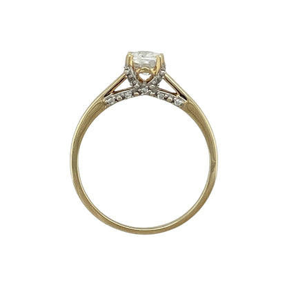 9ct Gold & Cubic Zirconia Set Solitaire Ring