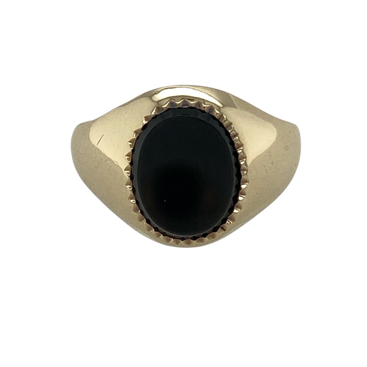 9ct Gold & Onyx Oval Signet Ring