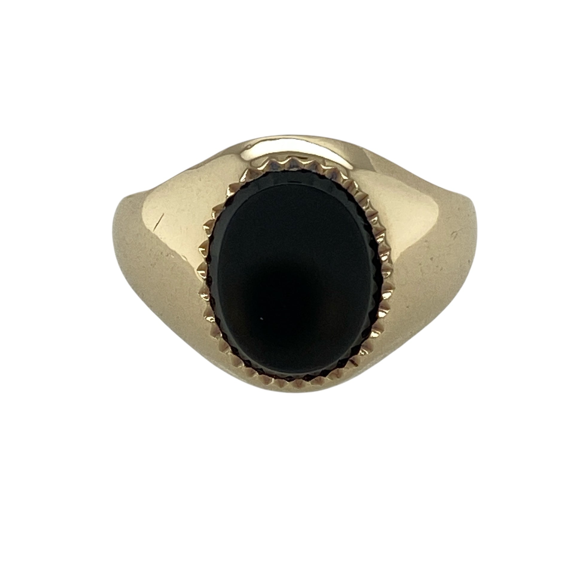 9ct Gold & Onyx Oval Signet Ring