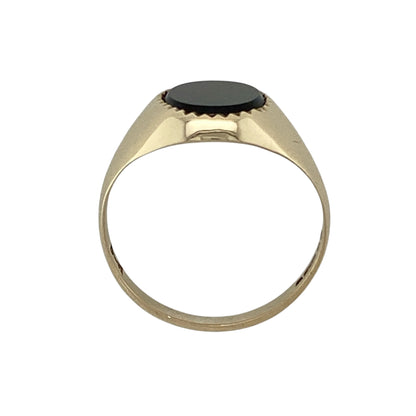 9ct Gold & Onyx Oval Signet Ring