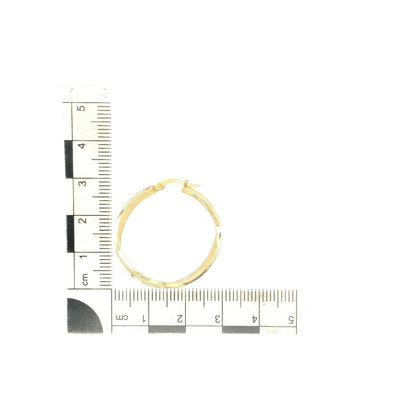 9ct Gold Wave Hoop Creole Earrings