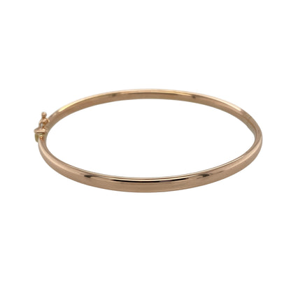 9ct Gold Plain Hinged Bangle
