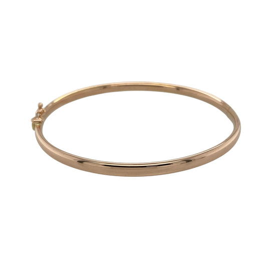 9ct Gold Plain Hinged Bangle