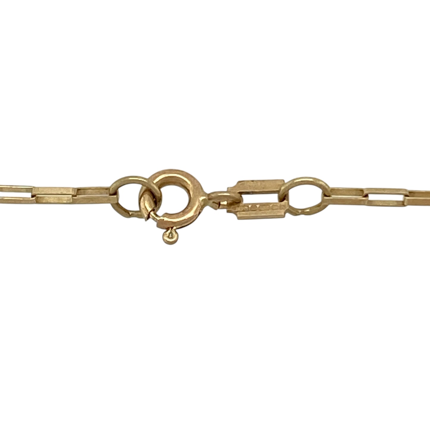 Bring delicate simplicity and everyday versatility to your collection with this pre-owned 9ct yellow gold box chain, featuring a fine profile and timeless appeal—perfect for layering or pairing with a pendant.

Design: The chain features a classic box link design with a slim 1mm width, offering a neat, structured look that sits smoothly against the neckline.
Material: Made from 9-carat yellow gold, the polished finish enhances the clean lines of the links, creating a warm and classic appearance.