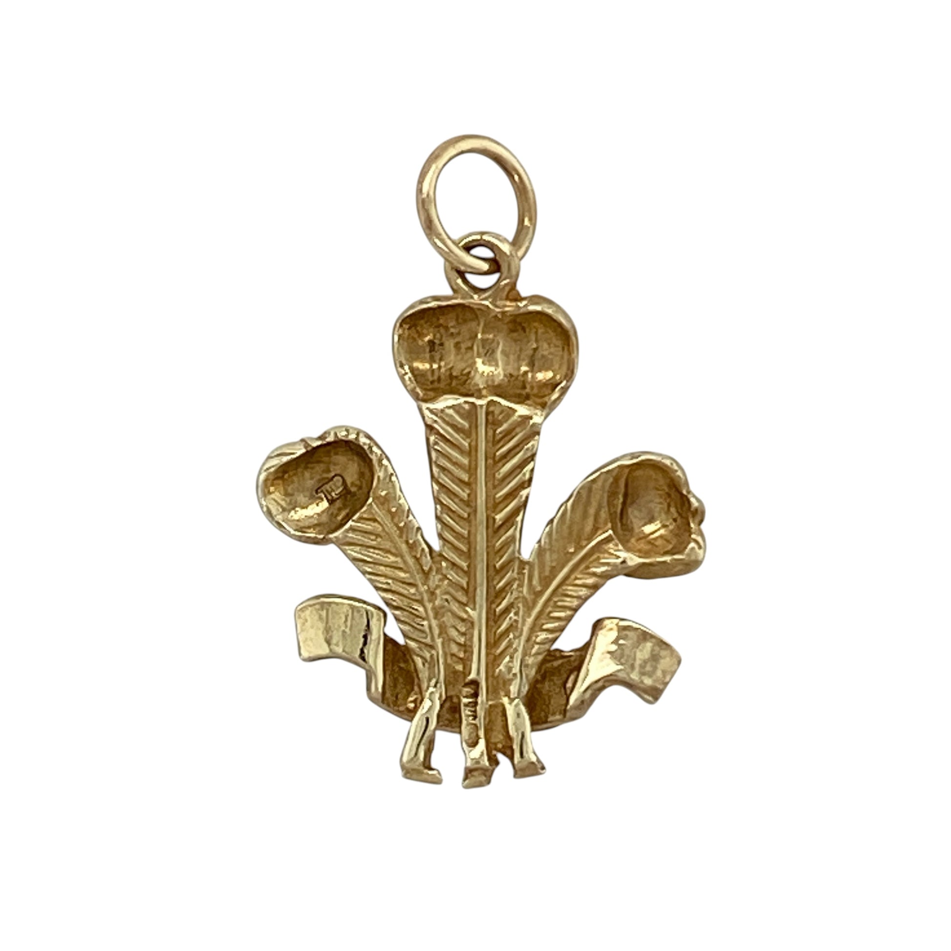 Bring heritage pride and timeless style to your collection with this pre-owned 9ct yellow gold Welsh Three Feathers pendant, featuring a symbolic design with classic appeal—perfect for everyday wear or a meaningful gift.

Design: The pendant showcases the iconic Welsh Three Feathers motif, offering a detailed and recognisable design with a bold yet elegant finish.
Material: Made from 9-carat yellow gold, the polished finish enhances the intricate detailing while providing a warm and traditional appearance.