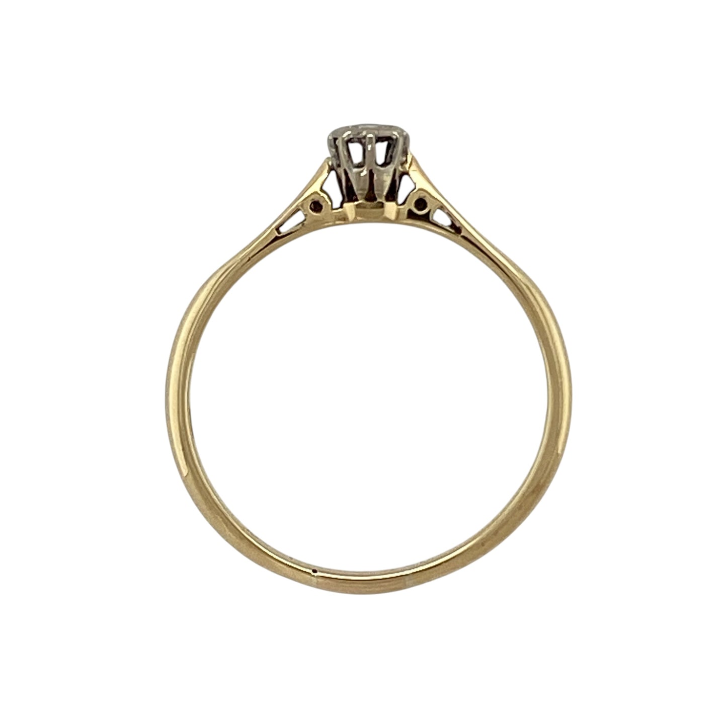 18ct Gold & Diamond Set Solitaire Ring