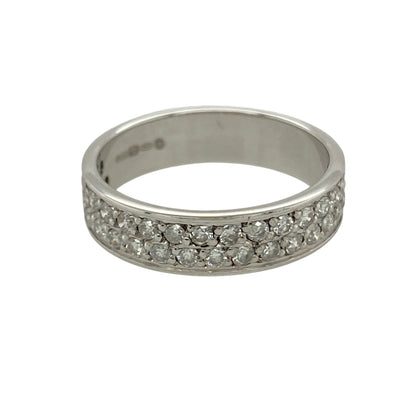 18ct White Gold & Diamond Set Band Ring
