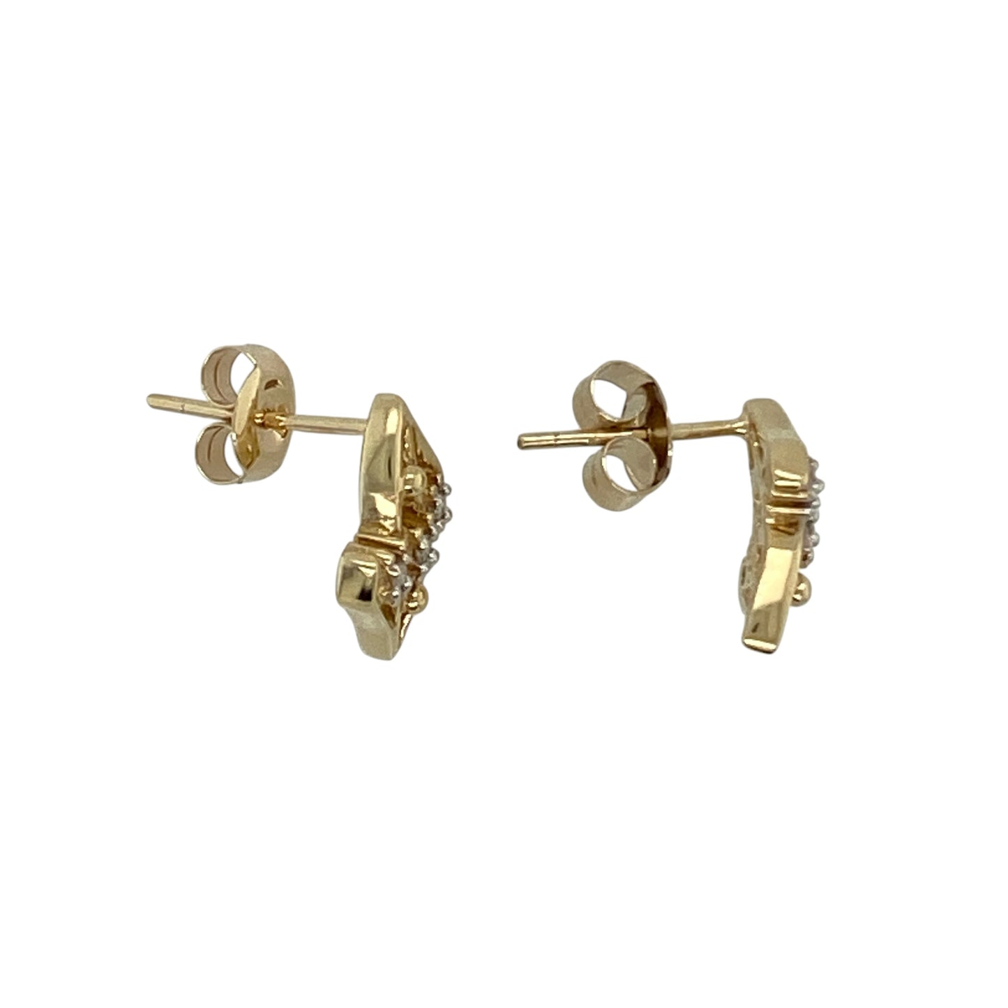 9ct Gold & Diamond Set Stud Earrings